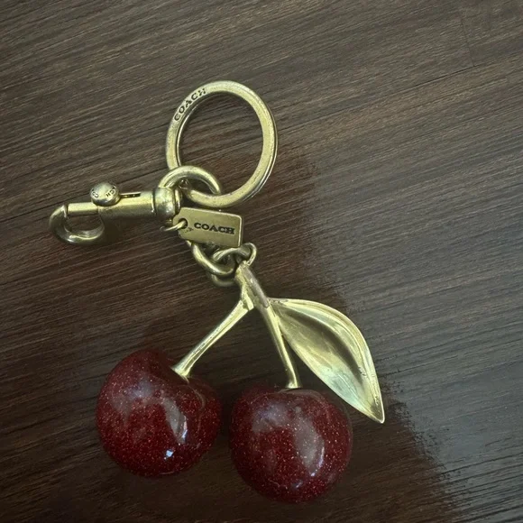 Authentic Coach Red Cherry Key & Card Holder - Picture 2 of 4